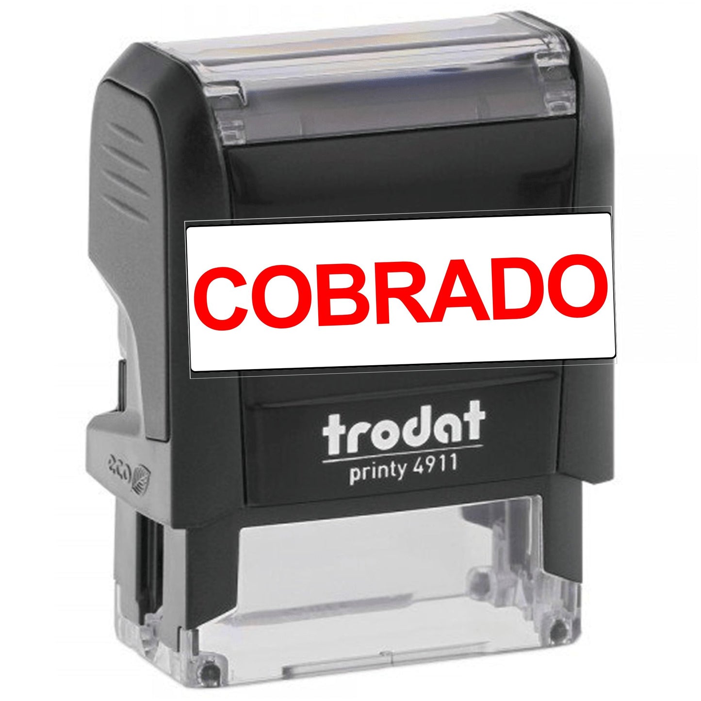 Sellos De Texto Para Negocios COBRADO 3.8x1.4 cm