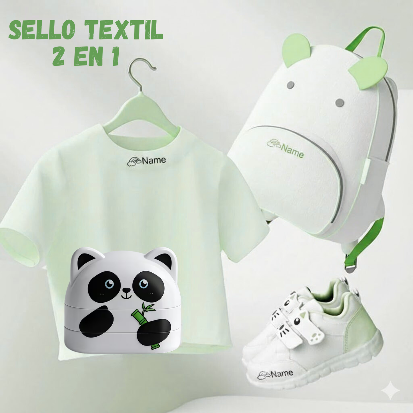 Sello para ropa 2 en 1 King Stamp - Panda