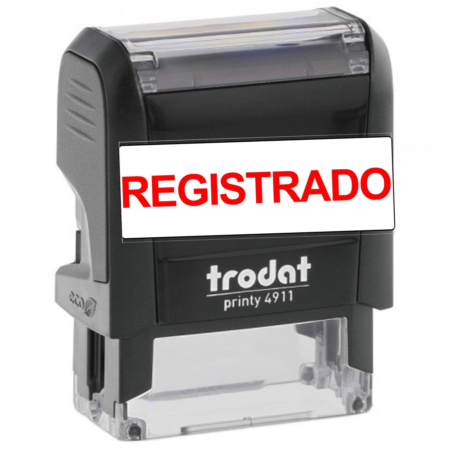 Sellos De Texto Para Negocios REGISTRADO 3.8x1.4 cm