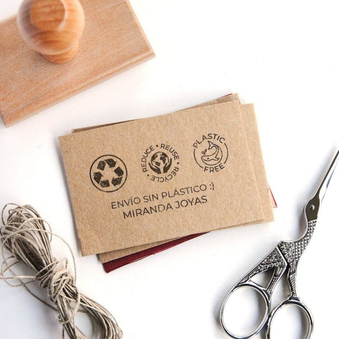 Sello de madera desde 6x6 hasta 6x16 cm personalizado