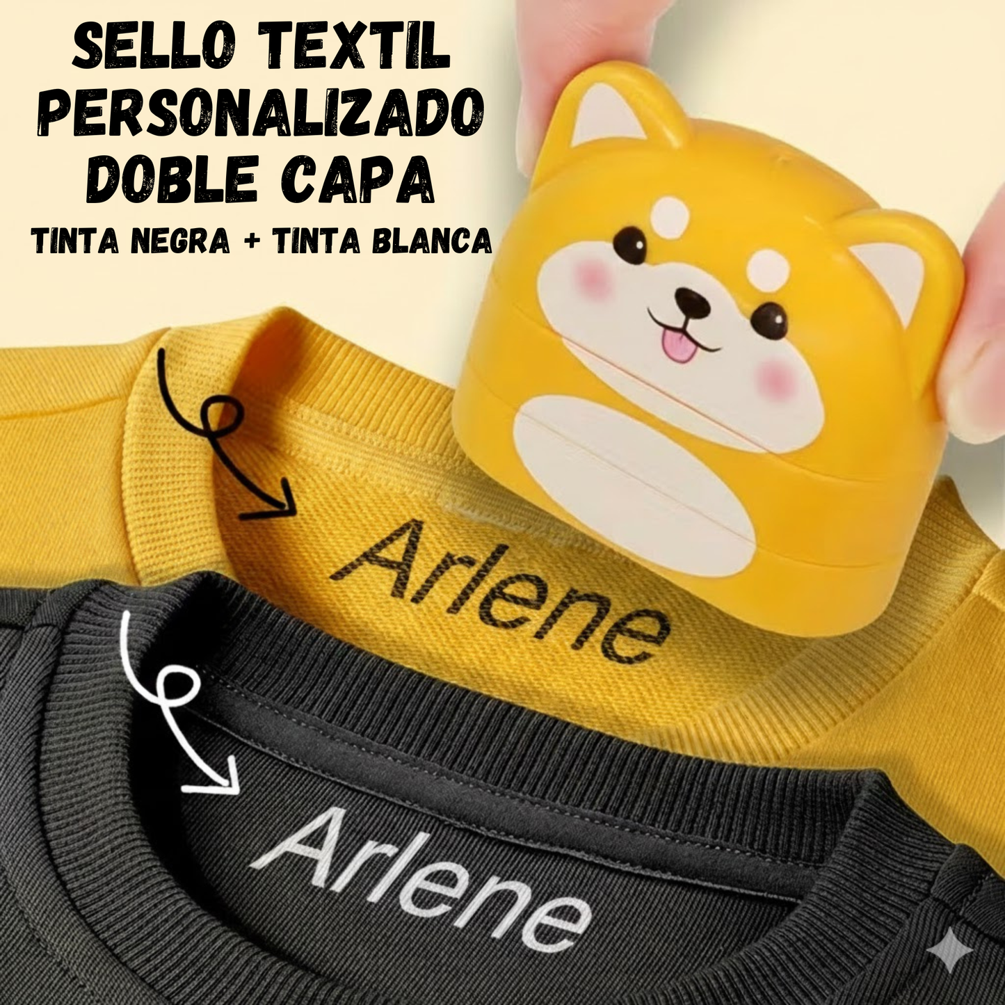 Sello para ropa 2 en 1 King Stamp - Perro