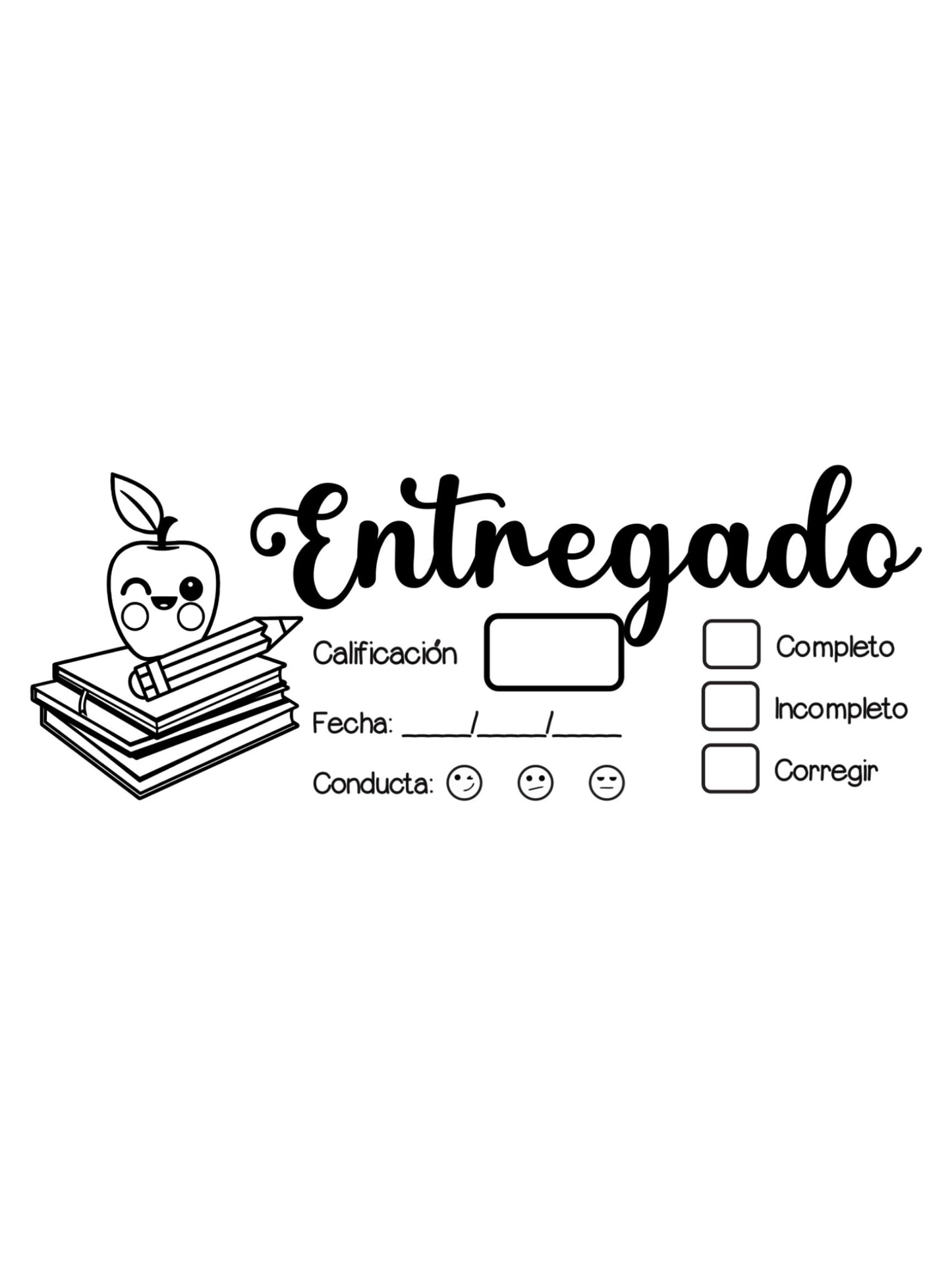 Sello Para Docentes Educativos 4.7X1.8 cm