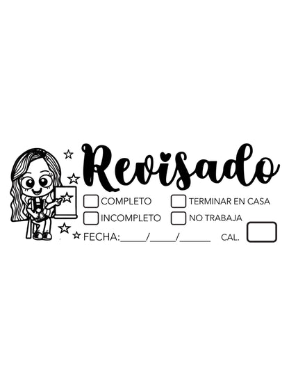 Sello Para Docentes Educativos 4.7X1.8 cm