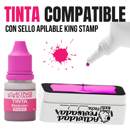 Tinta base aceite King Stamp 10 ml - Rosa