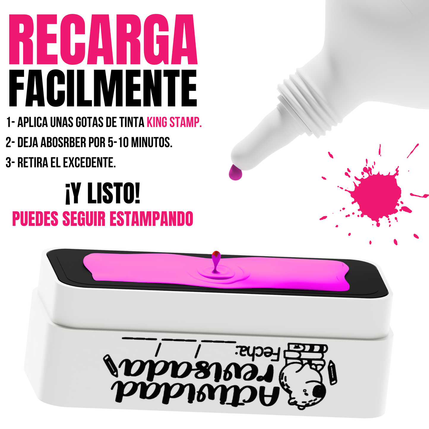 Tinta base aceite King Stamp 10 ml - Rosa