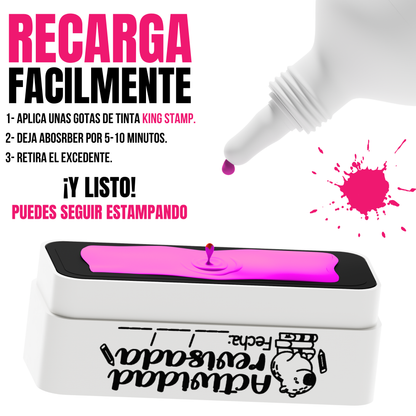 Tinta base aceite King Stamp 10 ml - Rosa