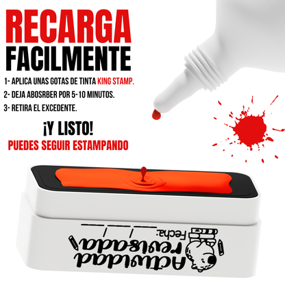 Tinta base aceite King Stamp 10 ml - Roja
