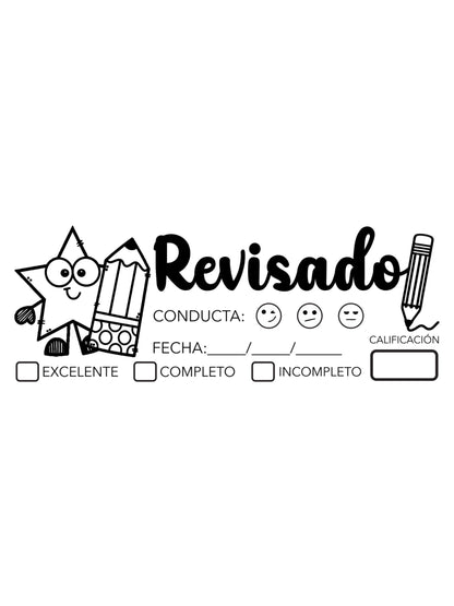 Sello Para Docentes Educativos 4.7X1.8 cm