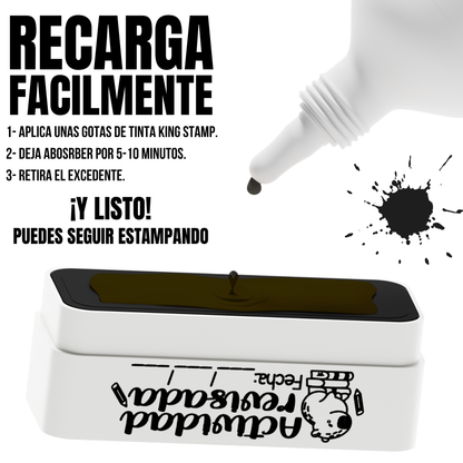 Tinta base aceite King Stamp 10 ml - Negra