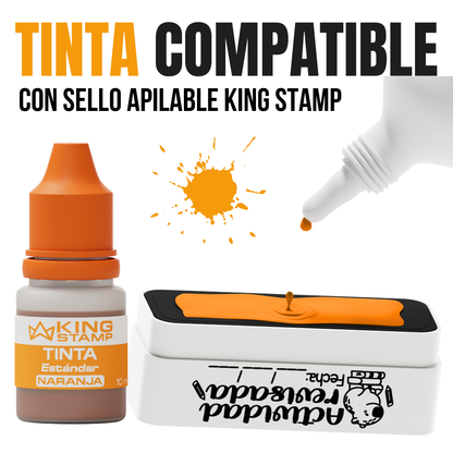 Tinta base aceite King Stamp 10 ml - Naranja