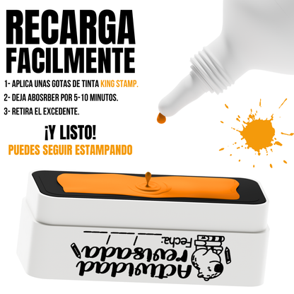 Tinta base aceite King Stamp 10 ml - Naranja