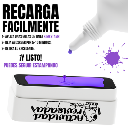Tinta base aceite King Stamp 10 ml - Morada