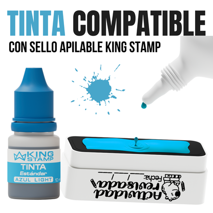 Tinta base aceite King Stamp 10 ml - Azul
