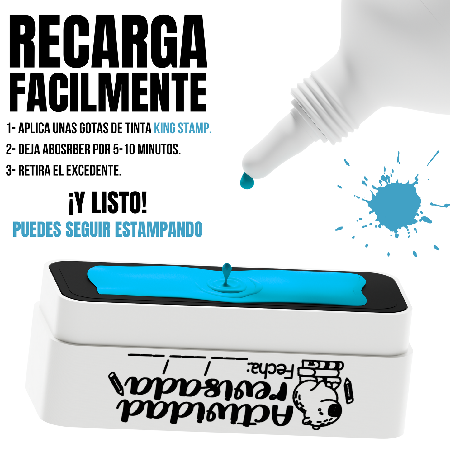 Tinta base aceite King Stamp 10 ml - Azul
