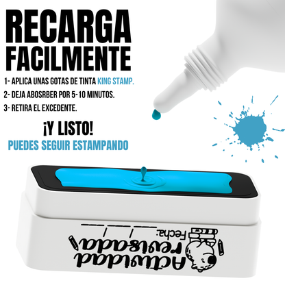 Tinta base aceite King Stamp 10 ml - Azul