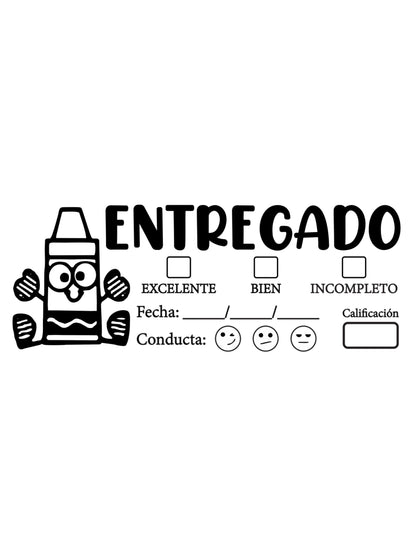 Sello Para Docentes Educativos 4.7X1.8 cm