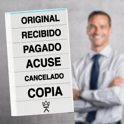 Sello apilable 6 en 1 King Stamp - Texto Comercial
