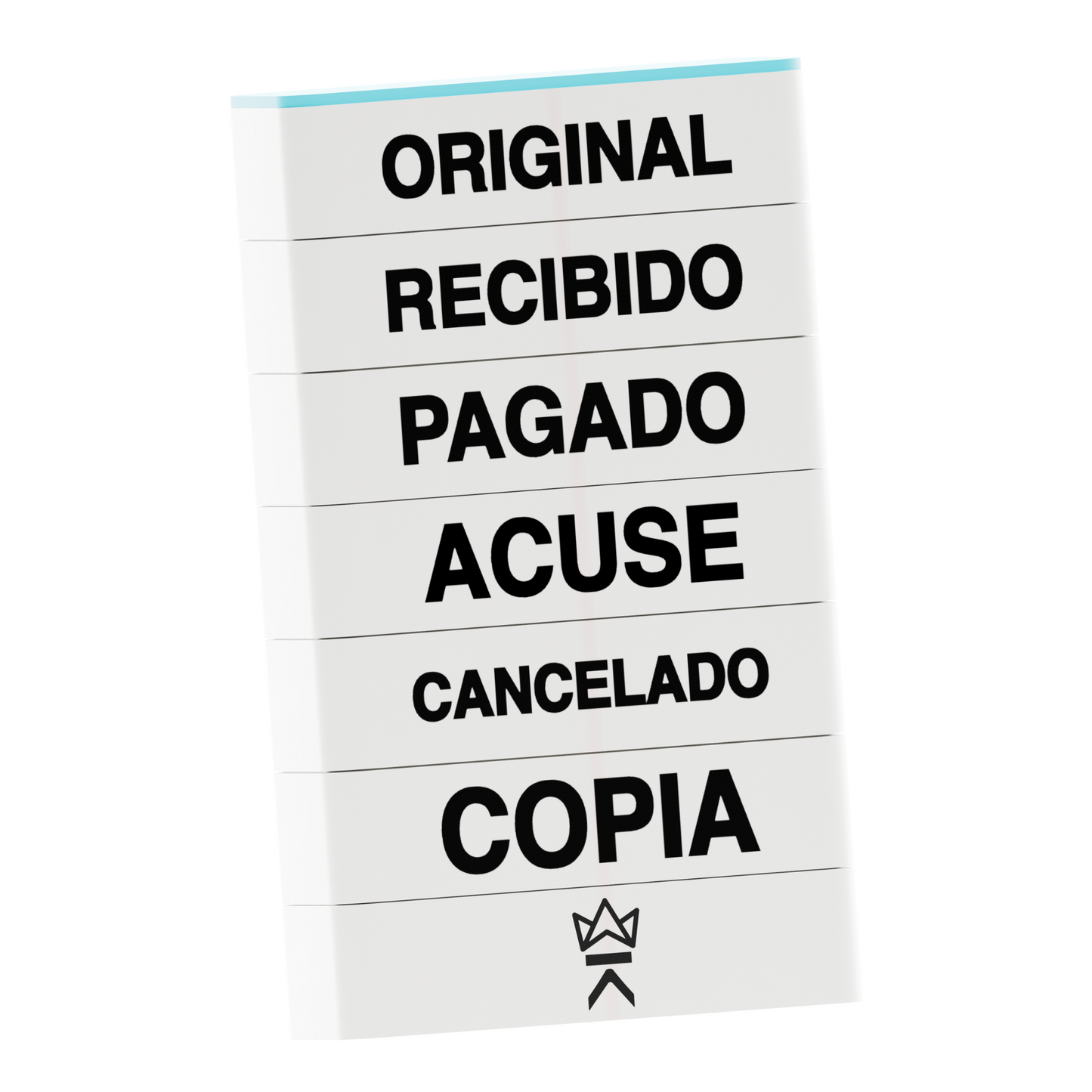 Sello apilable 6 en 1 King Stamp - Texto Comercial