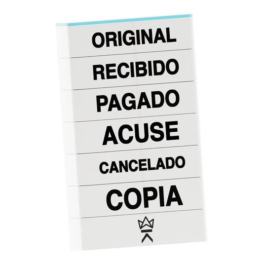 Sello apilable 6 en 1 King Stamp - Texto Comercial