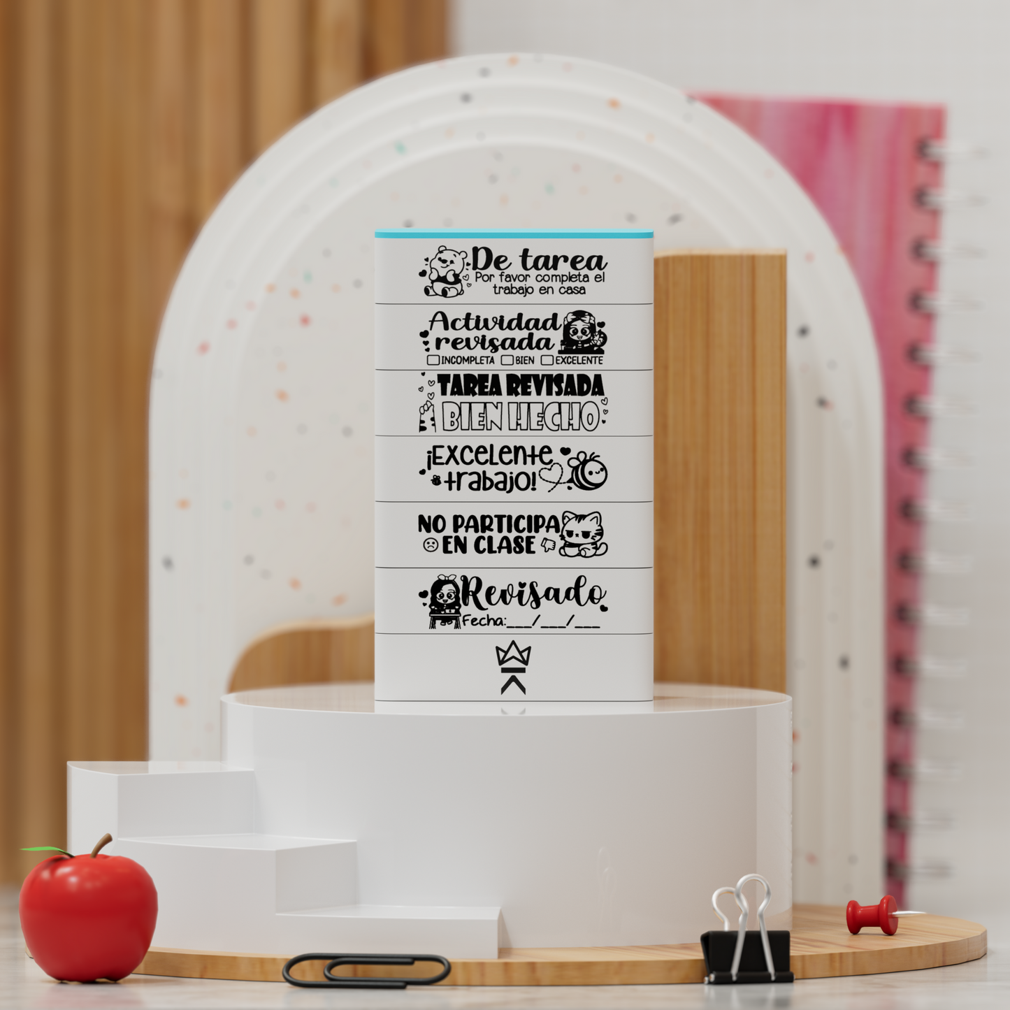 Sello apilable 6 en 1 King Stamp - Maestras 2