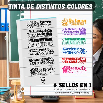 Sello apilable 6 en 1 King Stamp - Maestras 2
