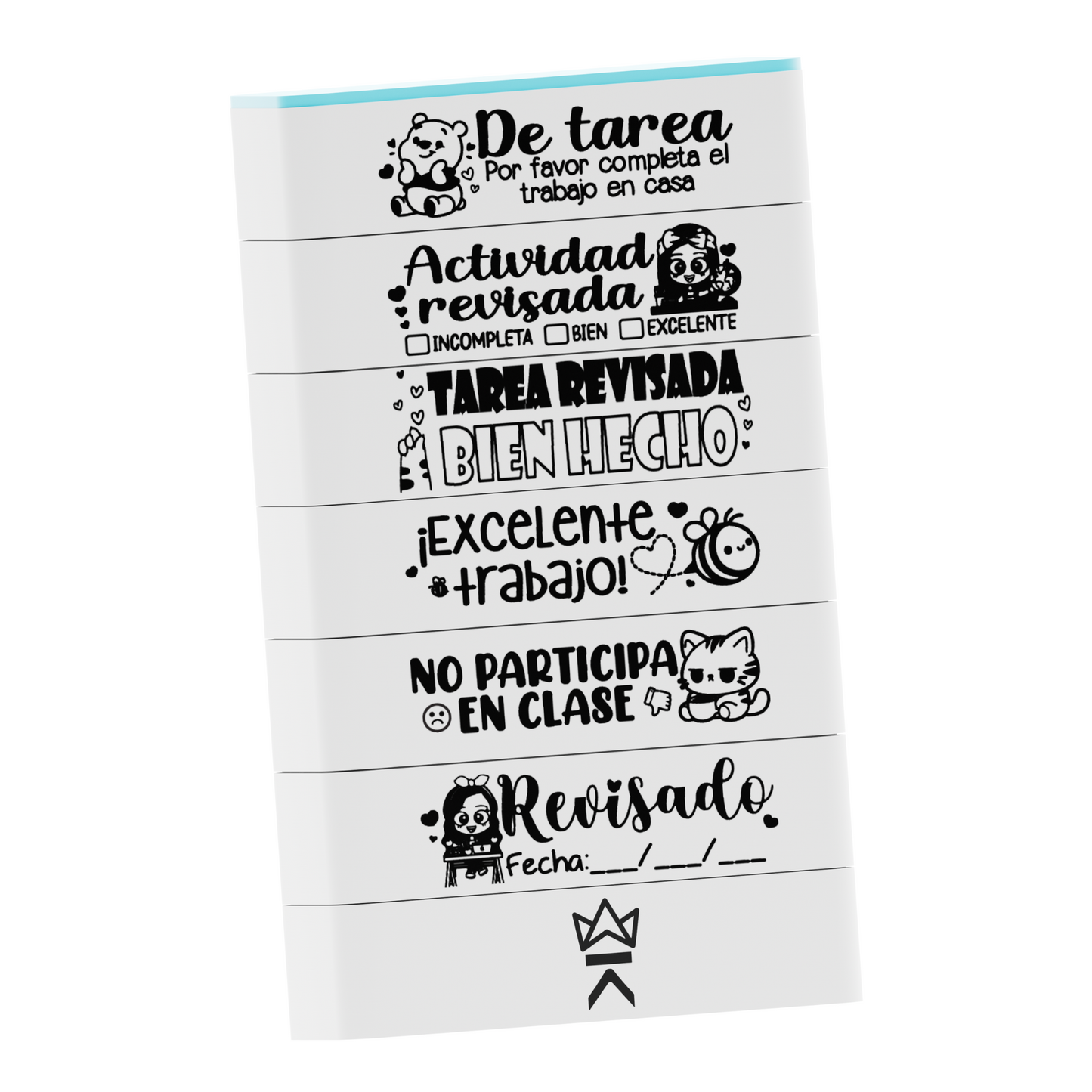 Sello apilable 6 en 1 King Stamp - Maestras 2