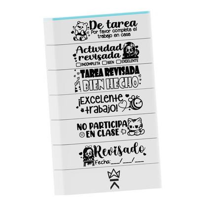 Sello apilable 6 en 1 King Stamp - Maestras 2