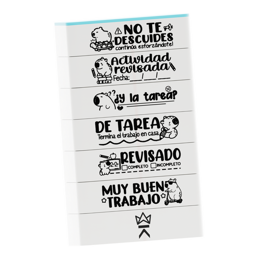 Sello apilable 6 en 1 King Stamp - Capibaras