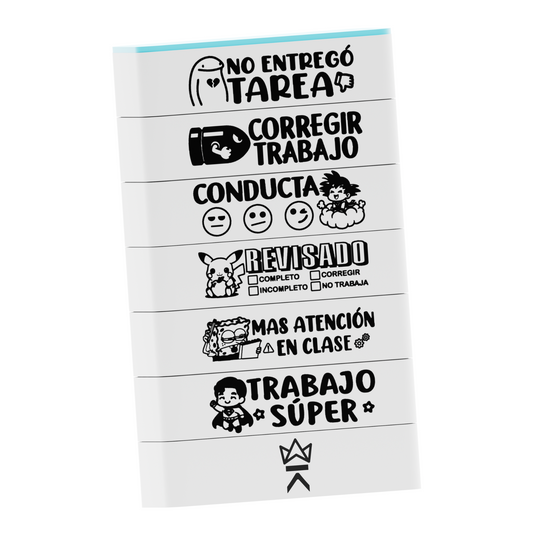Sello apilable 6 en 1 King Stamp - Maestros 1
