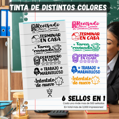 Sello apilable 6 en 1 King Stamp - Maestras 1