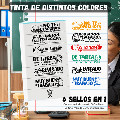 Sello apilable 6 en 1 King Stamp - Capibaras